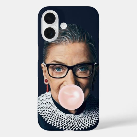 Ruth Bader Ginsburg Bgloing Pink Bubble gom Case-Mate iPhone Case (Achterkant)