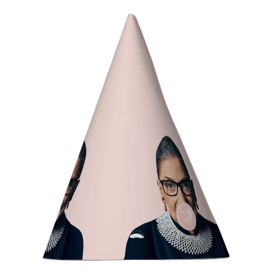 Ruth Bader Ginsburg Bgloing Pink Bubble gom Feesthoedjes (Rechts)