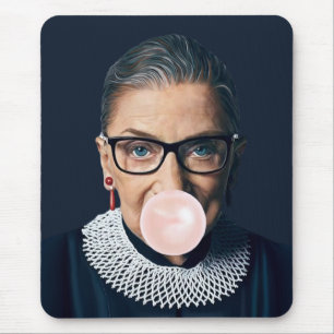 Ruth Bader Ginsburg Bgloing Pink Bubble gom Muismat