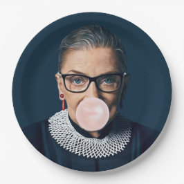 Ruth Bader Ginsburg Bgloing Pink Bubble gom Papieren Bordje