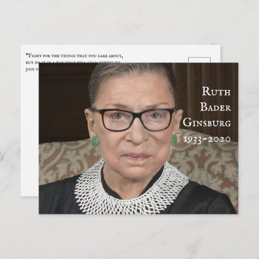 Ruth Bader Ginsburg Briefkaart (Voorkant / Achterkant)