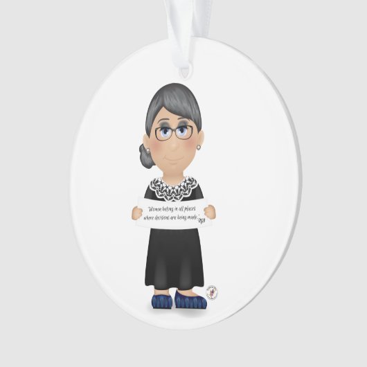 Ruth Bader Ginsburg citaat 1 Ornament (voorkant)