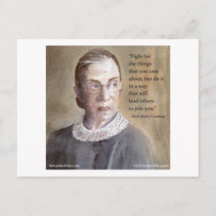 Ruth Bader Ginsburg & citaat Briefkaart