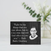 Ruth Bader Ginsburg Citaat FIght voor... Briefkaart (Staand voorkant)
