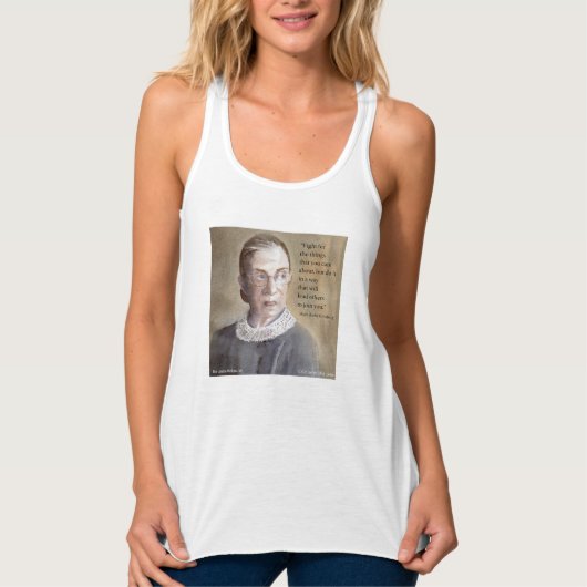 Ruth Bader Ginsburg & citaat Tanktop (Voorkant)