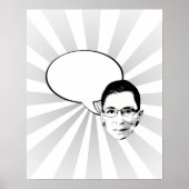 Ruth Bader Ginsburg dacht na over bubbelen Poster (Voorkant)