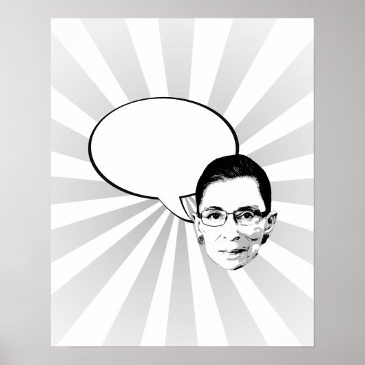 Ruth Bader Ginsburg dacht na over bubbelen Poster (Voorkant)
