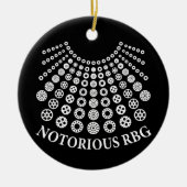 Ruth Bader Ginsburg, de NOTORIOUS RBG Collarette Keramisch Ornament (Voorkant)