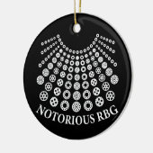 Ruth Bader Ginsburg, de NOTORIOUS RBG Collarette Keramisch Ornament (Links)