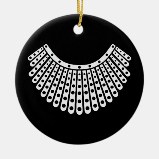 Ruth Bader Ginsburg, Dissent collar RBG Keramisch Ornament (Voorkant)