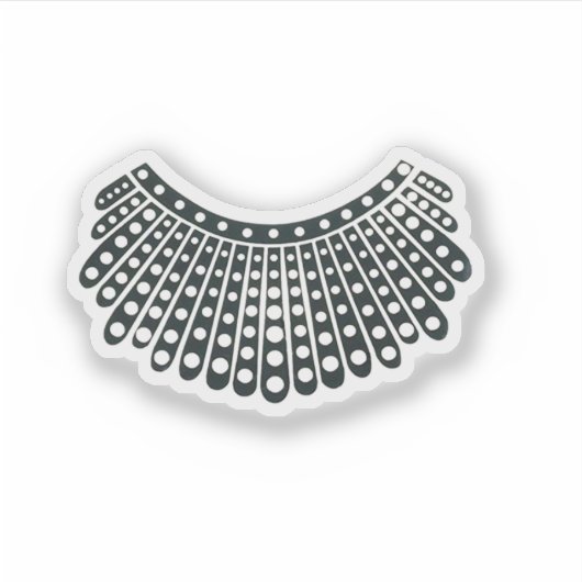 Ruth Bader Ginsburg dissidente kraag Sticker (Voorkant)