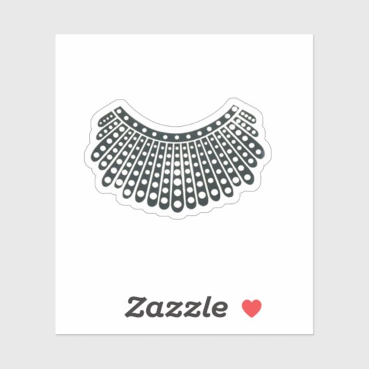 Ruth Bader Ginsburg dissidente kraag Sticker (Vel)