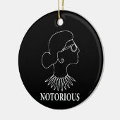 Ruth Bader Ginsburg Drawing: beruchte RBG Keramisch Ornament (Links)