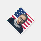 Ruth Bader Ginsburg en Amerikaanse vlag Servet (Hoek)