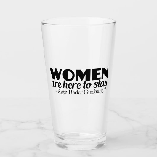 Ruth Bader Ginsburg Feminist Quote on Women Glas (Voorkant)