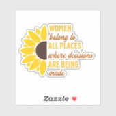 Ruth Bader Ginsburg Feminist RGB Zonnebloem Geel Sticker (Vel)