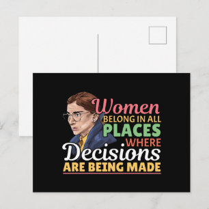 Ruth Bader Ginsburg Feministische Advocate Rechter Briefkaart