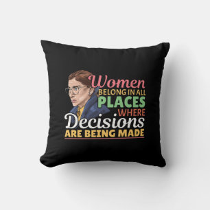 Ruth Bader Ginsburg Feministische Advocate Rechter Kussen