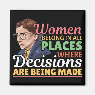 Ruth Bader Ginsburg Feministische Advocate Rechter Magneet