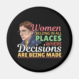 Ruth Bader Ginsburg Feministische Advocate Rechter Magneet