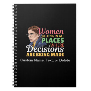 Ruth Bader Ginsburg Feministische Advocate Rechter Notitieboek