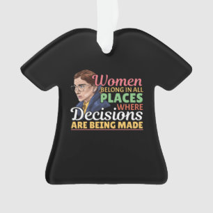 Ruth Bader Ginsburg Feministische Advocate Rechter Ornament