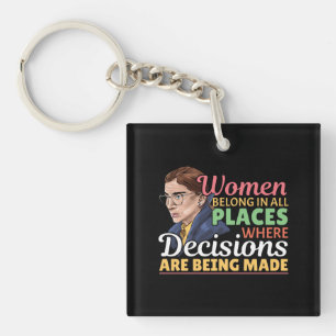 Ruth Bader Ginsburg Feministische Advocate Rechter Sleutelhanger
