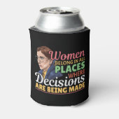 Ruth Bader Ginsburg Feministische rechter-advocaat Blikjeskoeler (Blikje Achterkant)