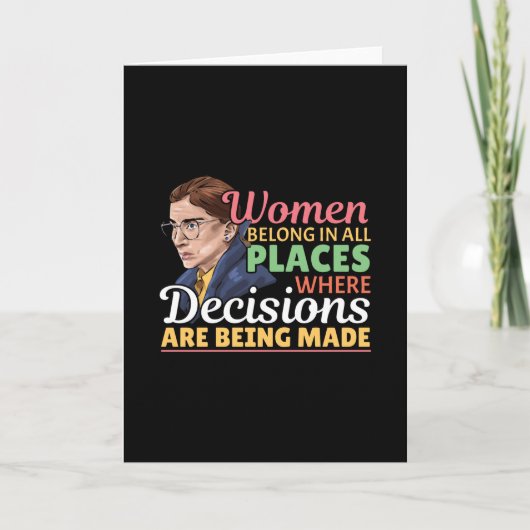Ruth Bader Ginsburg Feministische rechter-advocaat Kaart (Voorkant)