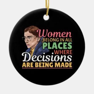 Ruth Bader Ginsburg Feministische rechter-advocaat Keramisch Ornament