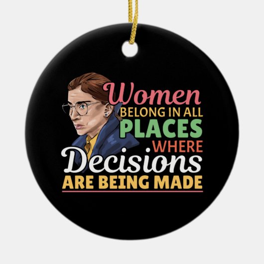 Ruth Bader Ginsburg Feministische rechter-advocaat Keramisch Ornament (Voorkant)