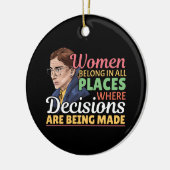 Ruth Bader Ginsburg Feministische rechter-advocaat Keramisch Ornament (Links)