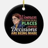 Ruth Bader Ginsburg Feministische rechter-advocaat Keramisch Ornament (Achterkant)