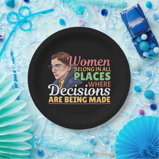 Ruth Bader Ginsburg Feministische rechter-advocaat Papieren Bordje (Feest)