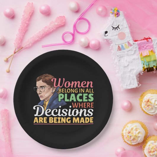 Ruth Bader Ginsburg Feministische rechter-advocaat Papieren Bordje (Feest)
