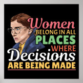 Ruth Bader Ginsburg Feministische rechter-advocaat Poster (Voorkant)