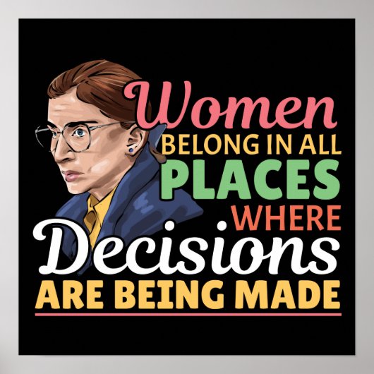 Ruth Bader Ginsburg Feministische rechter-advocaat Poster (Voorkant)