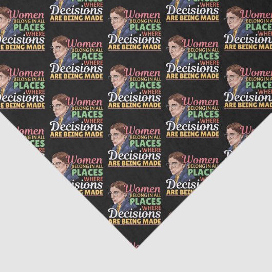 Ruth Bader Ginsburg Feministische rechter-advocaat Tissuepapier (Detail)