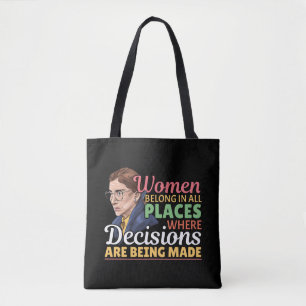 Ruth Bader Ginsburg Feministische rechter-advocaat Tote Bag