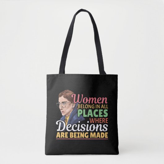 Ruth Bader Ginsburg Feministische rechter-advocaat Tote Bag (Voorkant)