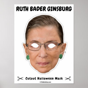 Ruth Bader Ginsburg Halloween Mask Poster