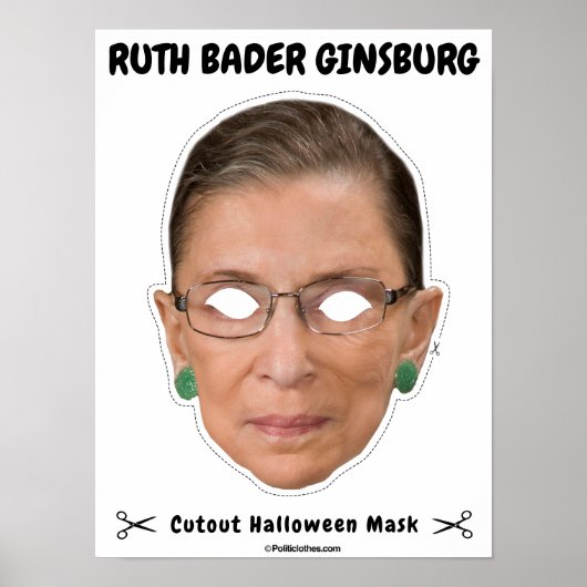 Ruth Bader Ginsburg Halloween Mask Poster (Voorkant)
