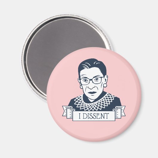 Ruth Bader Ginsburg "I Dissent" Magneet (Voorkant / Achterkant)