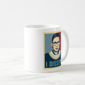 Ruth Bader Ginsburg I Dissent Pop-Art Koffiemok (Voorkant rechts)