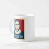 Ruth Bader Ginsburg I Dissent Pop-Art Koffiemok (Voorkant links)