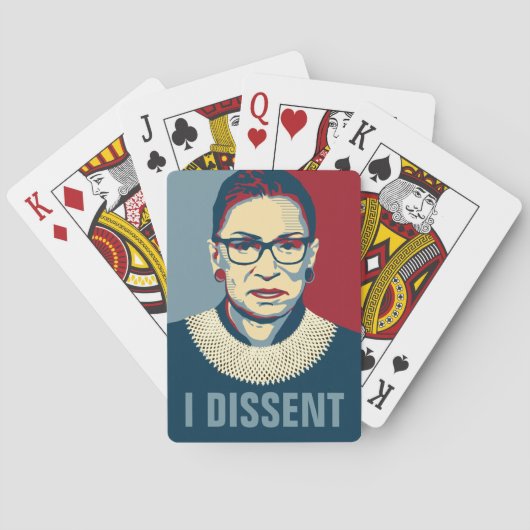 Ruth Bader Ginsburg I Dissent Pop-Art Pokerkaarten (Achterkant)