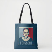 Ruth Bader Ginsburg I Dissent Pop-Art Tote Bag (Voorkant)