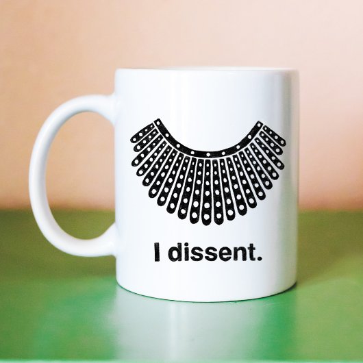 Ruth Bader Ginsburg I Dissent RBG Collar Koffiemok