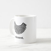 Ruth Bader Ginsburg I Dissent RBG Collar Koffiemok (Voorkant links)