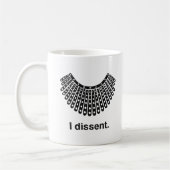 Ruth Bader Ginsburg I Dissent RBG Collar Koffiemok (Links)